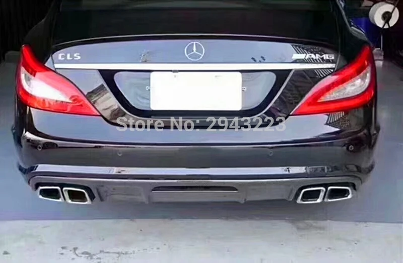 Для Mercedes-Benz CLS class W218 CLS300 2012+ карбоновое волокно задний бампер для губ задний спойлер глушитель наконечник