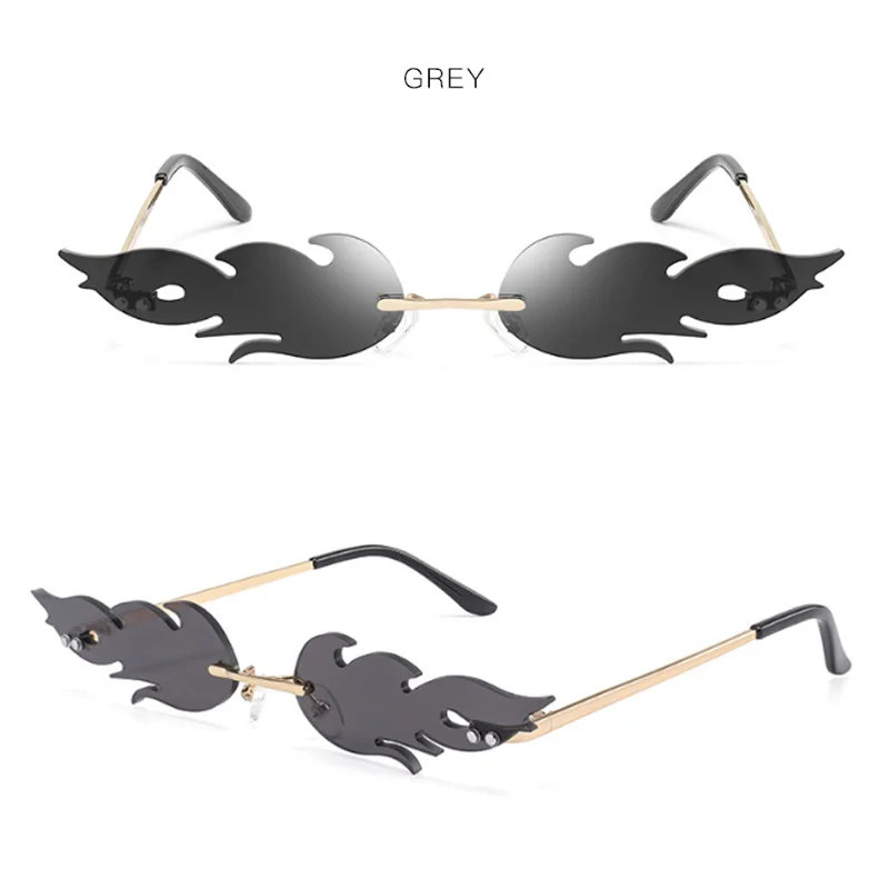 Zyomy мужские новые оттенков Oculos De Sol женские солнцезащитные очки без оправы фирменный дизайн огненный стиль пламя UV400 унисекс солнцезащитные очки металлические