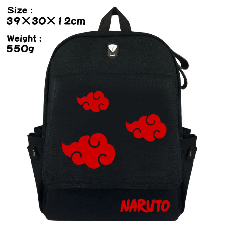 

Hot-selling Naruto Backpack Xiaoyun Red Cloud Wood Ye Ming-ren Assisted with Shoulder Bookbags Animation Peripheral Canvas Bag