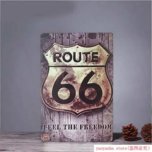 Route 66 вывеска винтажная металлическая Оловянная табличка для дома ванная комната и бар настенная декоративная пластина сувенир металлическая живопись