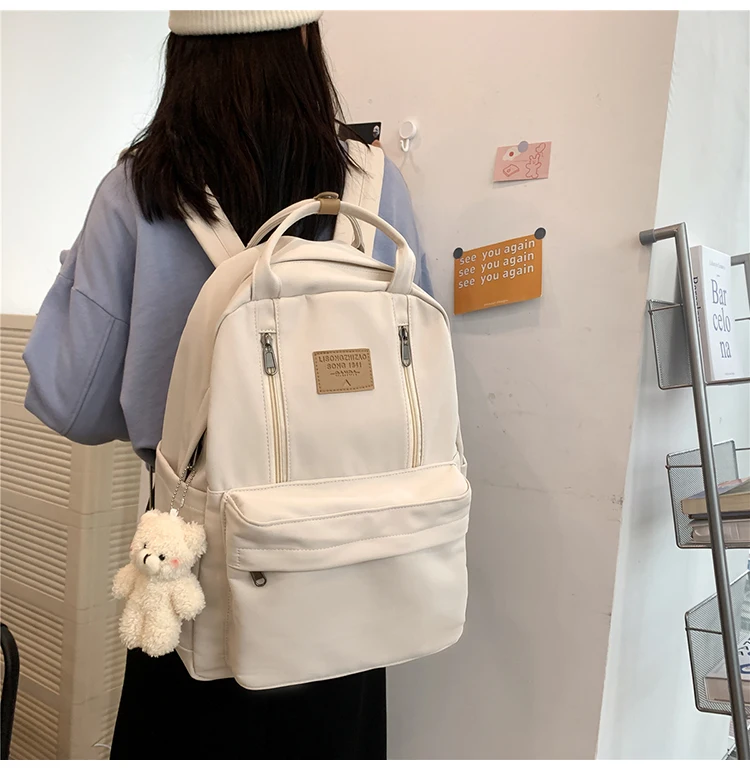 NEW Backpack Double Zipper Women Waterproof Korean Style cheap Schoolbag Female College Student Laptop backpack Women's backpack