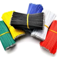 100 шт./лот Оловянная макетная плата кабель для пайки ПП 24AWG 8 см Fly Перемычка провода кабель оловянные проводящие провода 1007-24AWG разъем провода