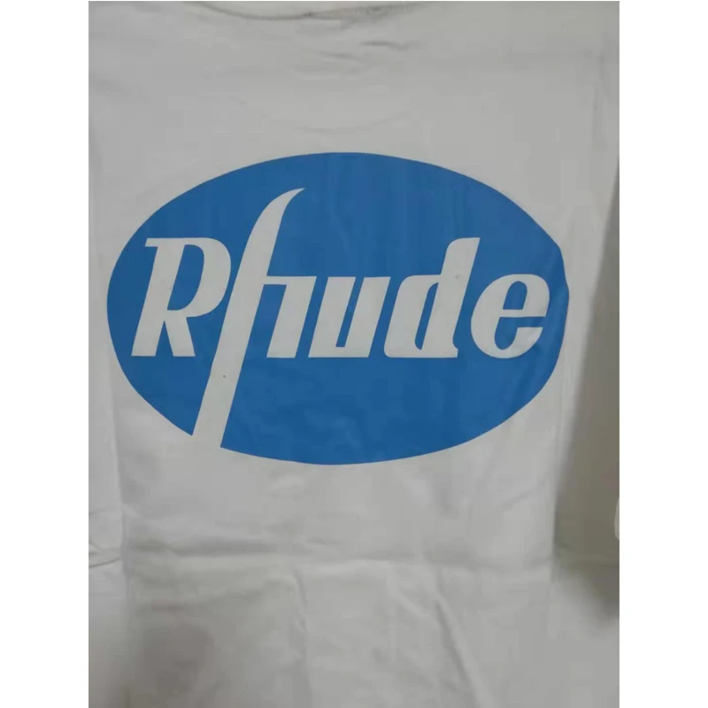 Мужские и женские футболки Rhude, футболка с изображением скачущей лошади, футболка с логотипом Rhude, хлопковые топы высокого качества