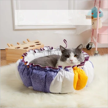 

New Dog Princess Style Sweety Pet Dog Bed Cat Bed House Cushion Kennel Pens Sofa With Pillow Warm Sleeping Bag New Arrival