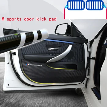 

4pcs Carbon Fiber Car Interior Door Anti-Kick Pad Sticker Cover For Bmw Series 5 1 E39 E60 F10 F11 F07 G30 G20 G38 F20 F21 F52