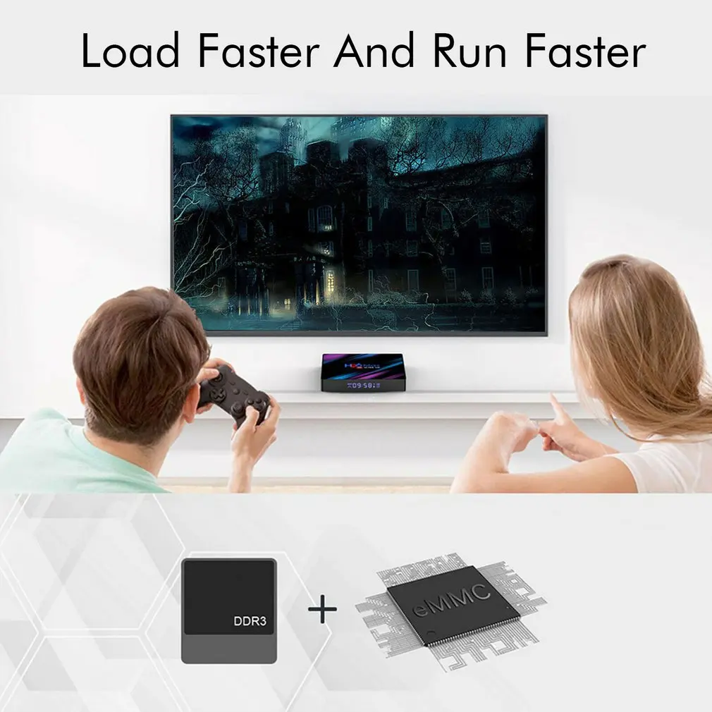 H96 Max Rk3318 Android 9,0 компьютерной приставки к телевизору Smart Tv Box компьютерной приставки к телевизору поддерживает мульти-Язык сети компьютерной приставки к телевизору