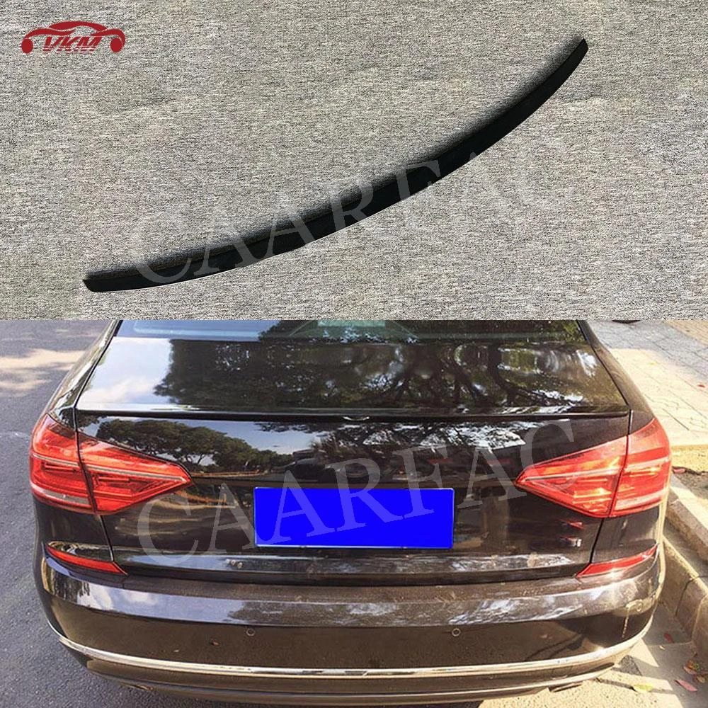 ABS Black Car Accessorise Rear Trunk Spoiler for Volkswagen VW Passat B7 2011-2018 Boot Trim Sticker Wings hood bug deflector