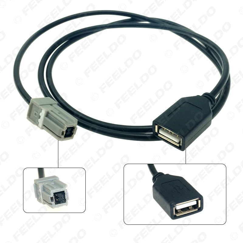 FEELDO 1 шт. Новое поступление USB AUX MP3 аудио вход кабель для Toyota Camry RAV4 Mazda CX 5/M2 CD плеер