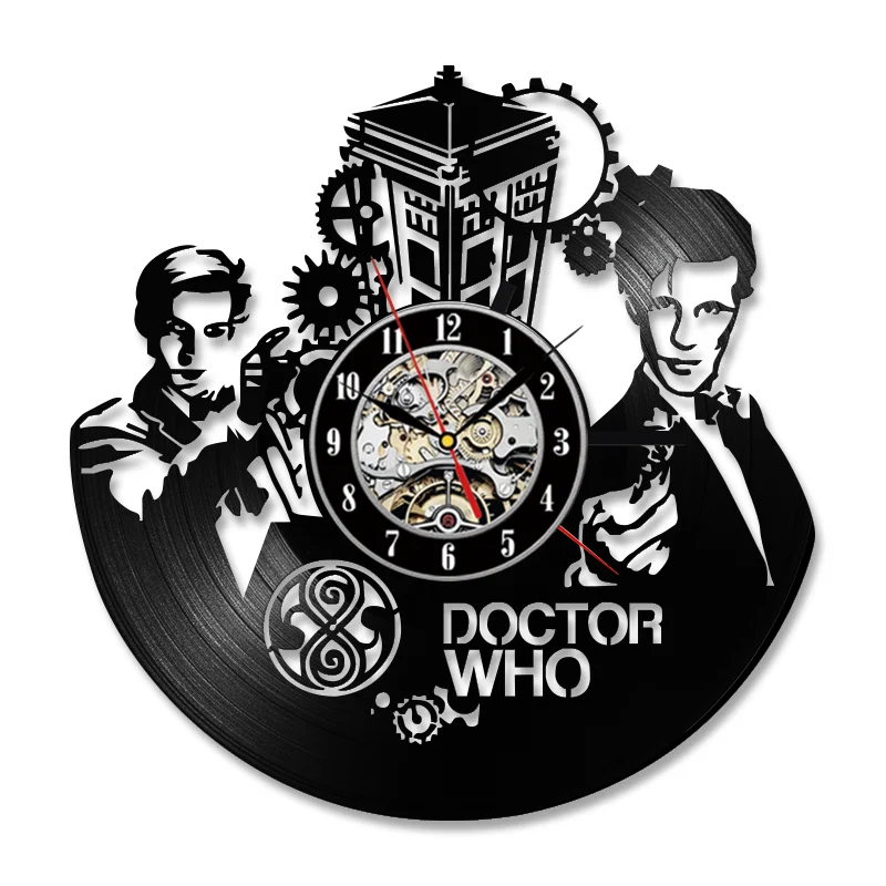 Настенные часы Doctor Who современный дизайн для гостиной Ретро стиль виниловые CD