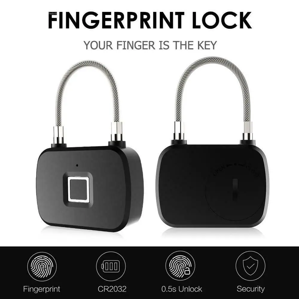 USB Водонепроницаемый Анти-кражи отпечатков пальцев ID смарт замок без ключа чемодан сумка замок супер долгое время ожидания электронный замок