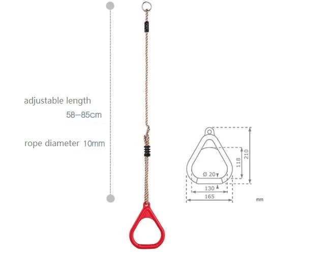 Indoor Gym Rings for Children, Pull Up Sports Swing Games, Fitness Training Handles, Kids Gift
