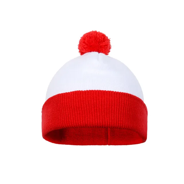 Wally Hat Funny Waldo Red White Knitted 