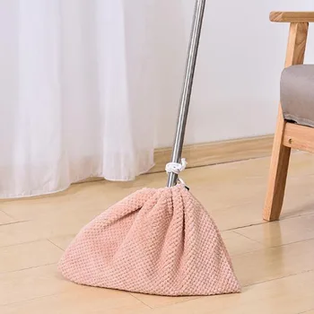 

Multi Function Polyester Broom Cover Cloth Floor Mop With Reusable Microfiber Absorbent Mop Household Cleaning Accessories