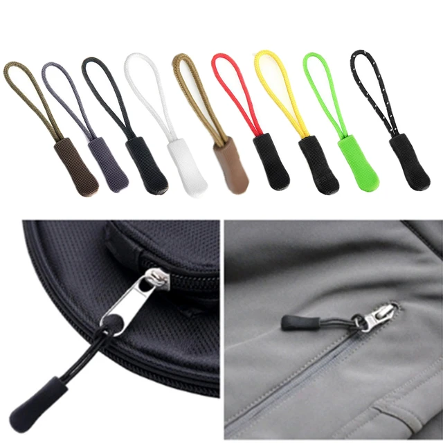 Colorful Zipper Pull End Fit Rope Tag Fixer Zip Cord Tab