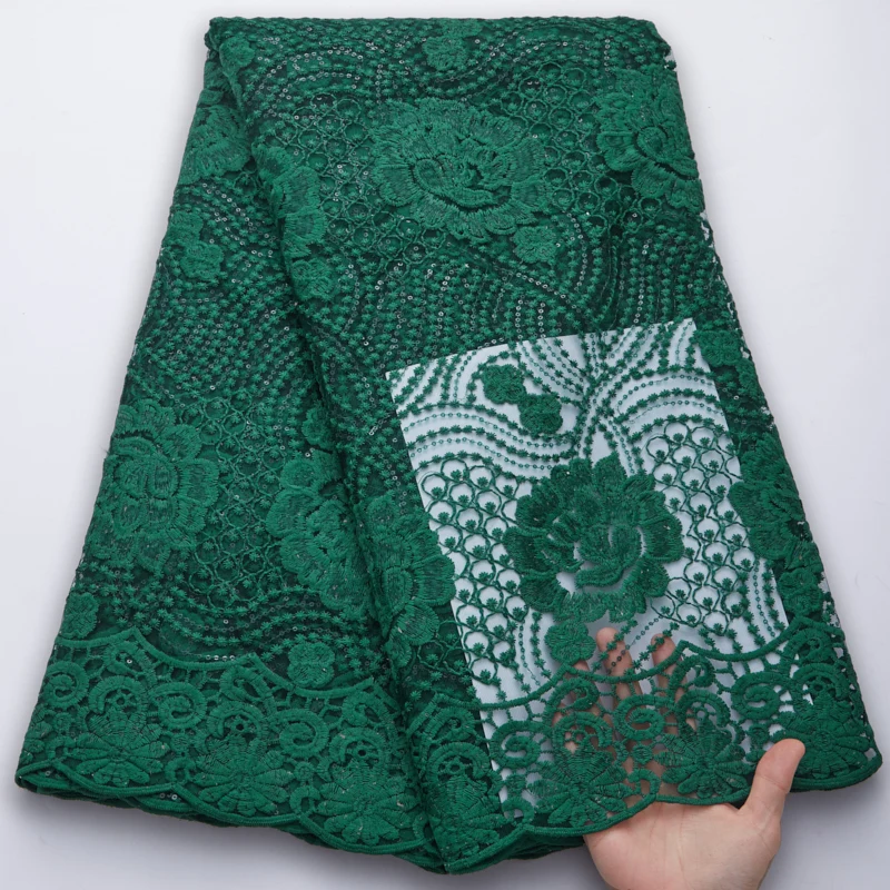 

Африканская кружевная ткань высокого качества, нигерийская сетчатая Тюлевая кружевная ткань, французская молочная шелковая кружевная ткань с блестками для свадебного платья Y2751