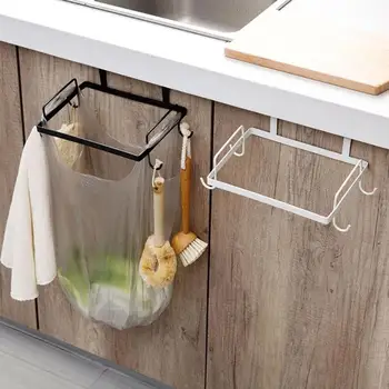 

Garbage Bag Holder Plastic Bracket Stand Rack Kitchen Trash Storage Hanger Kitchen Trash Rack Kitchen Storage Organizer Dropship