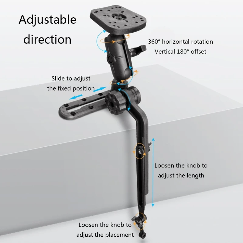 

Fish Finder Mount Base Adapter | Kayak Transducer Mounting Arm with Gear-Head Fits All Post Mounts