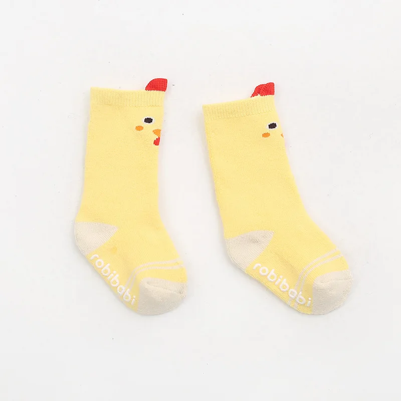 Плотные детские носки спортивные зимние мягкие теплые носки до колена для детей, теплые носки-тапочки для мальчиков и девочек хлопковые носки с пандой
