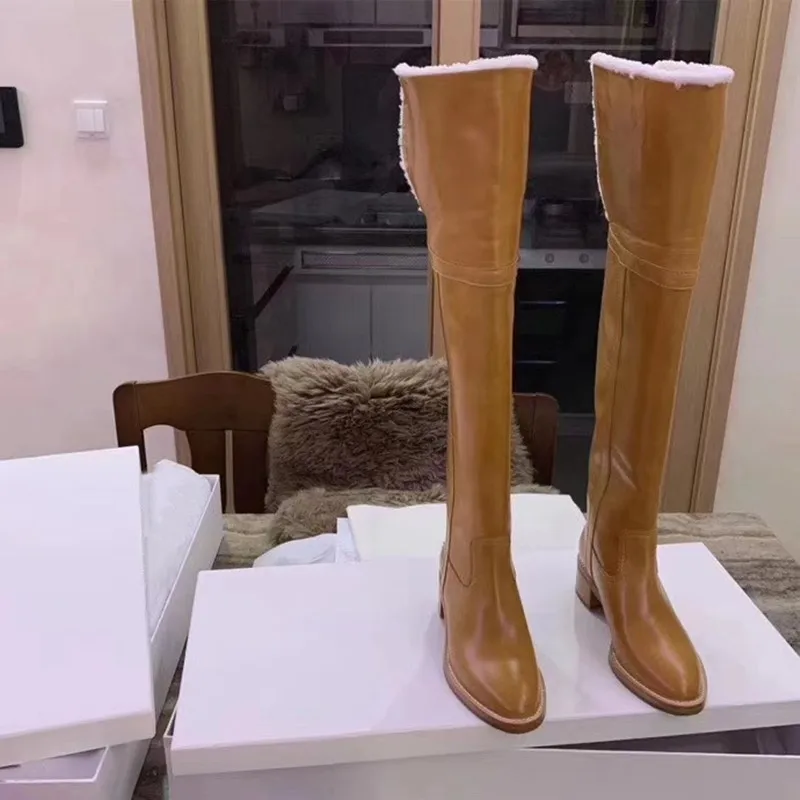 

20191124004 2019 luxury H brand boots designer genuine leather runway female Europe brand top quality