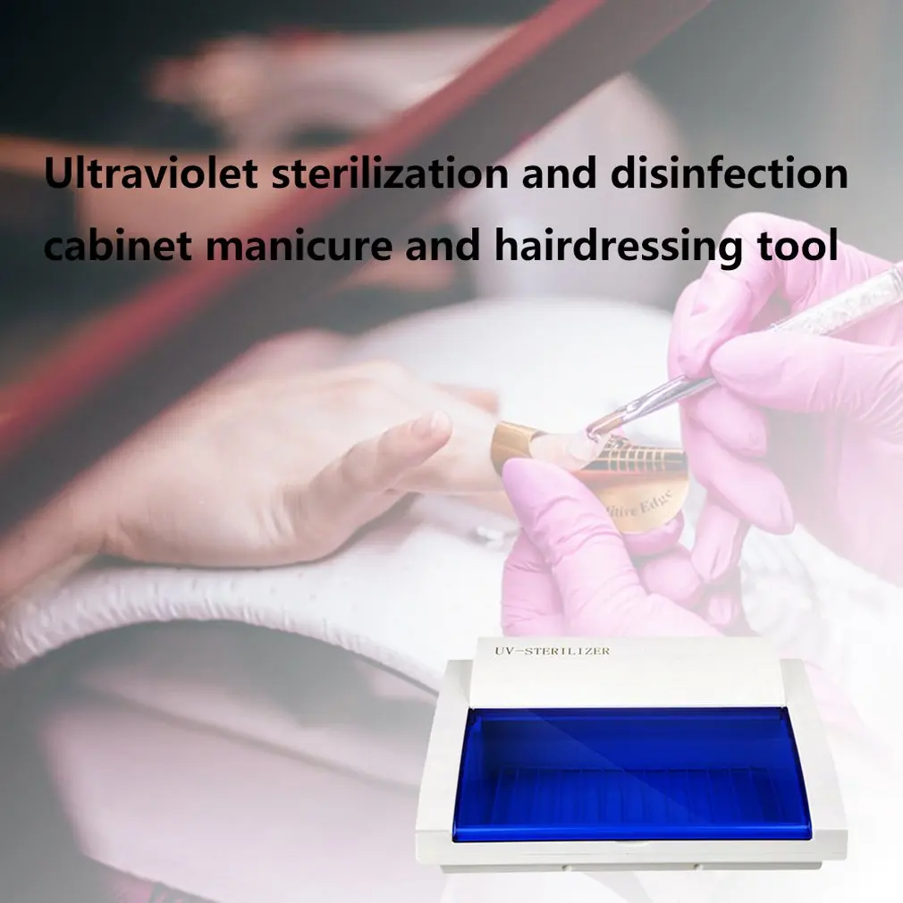 Portable Size UV Sterilizer Nail Manicure Tools Disinfection Cabinet Box Sterilizer Equipment High-tech Ozone UV protection