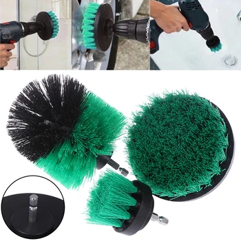 

Green Drill Power Scrub Floor Clean Brush For Furniture Bathroom Removing Stain