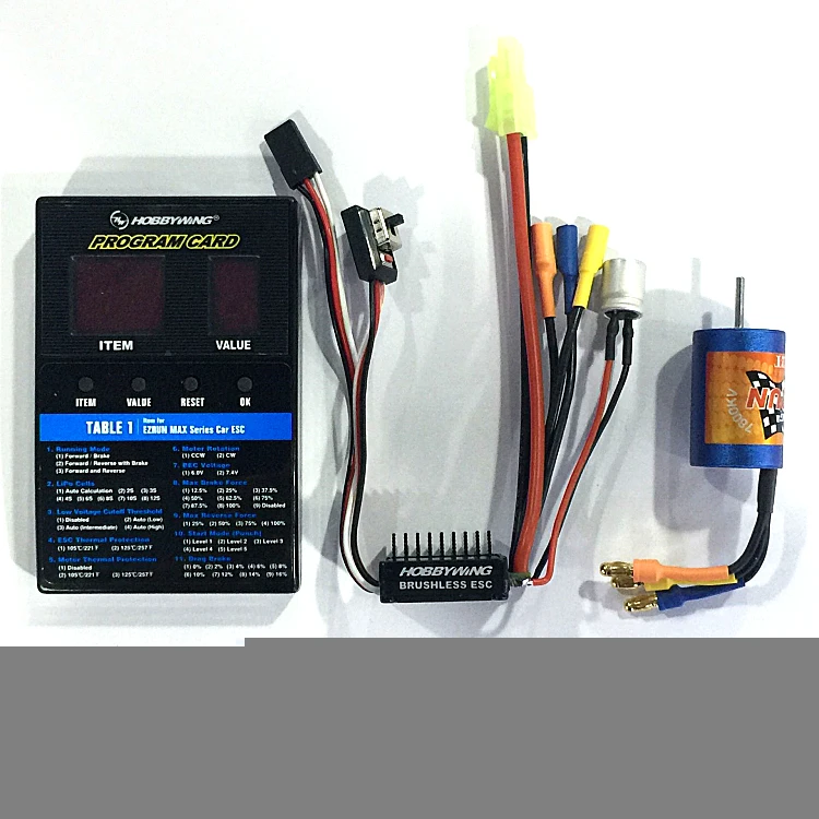 eZrun Combo A1 A2 EZRUN-2030 12T/18T 7800KV 5200KV Brushless Motor +18A ESC + Card EZRUN Combo for 1/18 Car
