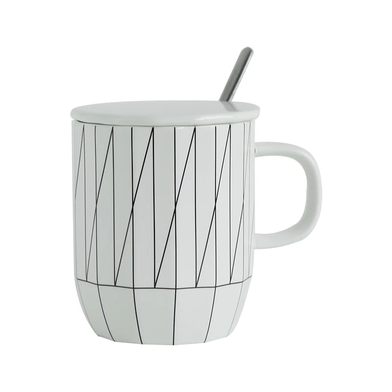 Creative Geometric Mug Tea Cup With Cover European Mug Chat Reusable Tumbler Spill Proof Personalized Cup Bestselling Gg50mk Mugs Aliexpress