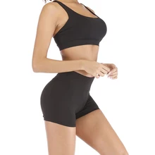 Сексуальные шорты для йоги Женская Спортивная одежда короткие штаны для фитнеса обтягивающие женские Пуш-ап спортивная одежда Однотонные эластичные дышащие