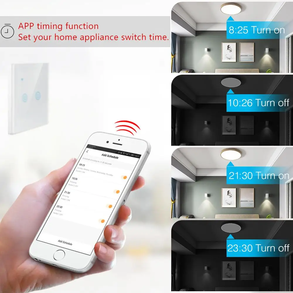 Wifi умный Переключатель ЕС сенсорный Умный выключатель Tuya Smart Life приложение Дистанционное управление освещением переключатель работает с Alexa Google