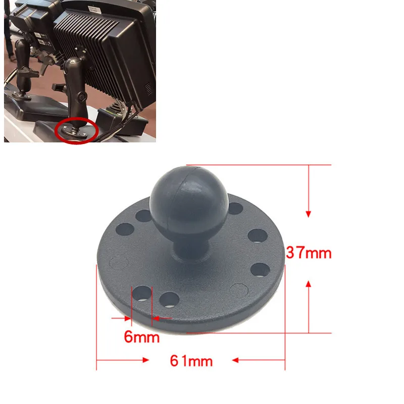 Aluminum Motorcycle Bike Round Base Ball Mount Head with AMPS Hole Pattern for Gopro GPS Cellphone | Автомобили и мотоциклы