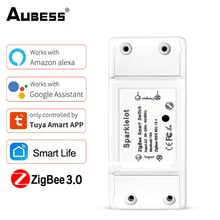 

10A ZigBee3.0 Smart Switch Moudle DIY Breaker Universal Timer Wireless Remote Control Monitoring Works With Alexa Google Home