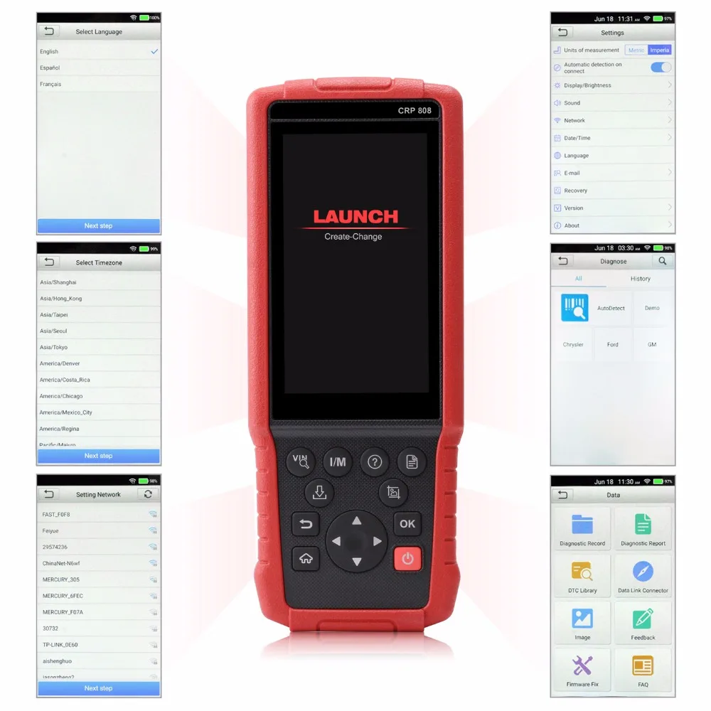 Диагностический сканер LAUNCH X431 Master CRP808 полная система OBD 5 специальных функций