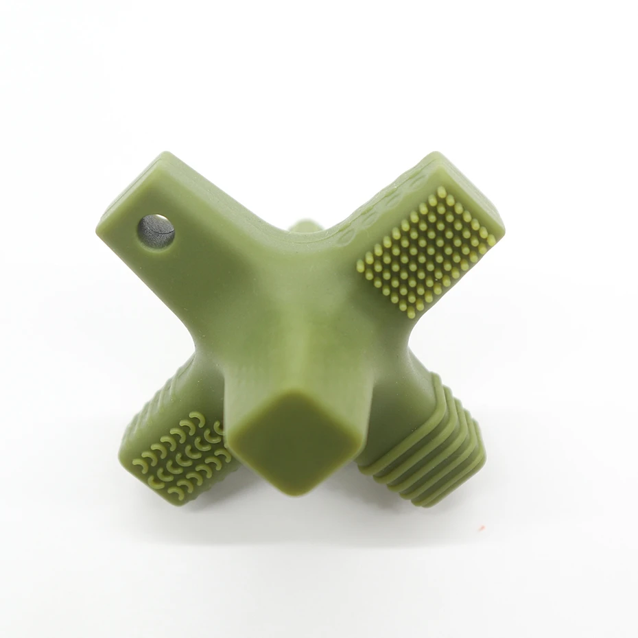 TR019-10 Army Green 1 шт., новинка, силиконовые грызуны, Детские Прорезыватели, аксессуары для соски, прорезыватели для новорожденных, игрушки, жевательные кольца, пищевой силикон, BPA бесплатно - Цвет: TR019-10 Army Green