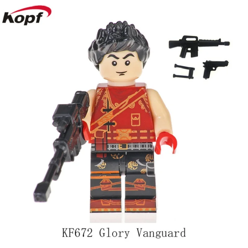 KF6058 Одиночная строительные блоки кирпичи Дрифт Глория белый костюм выгорание Авангард джунгли военные фигурки для детей подарочная игрушка