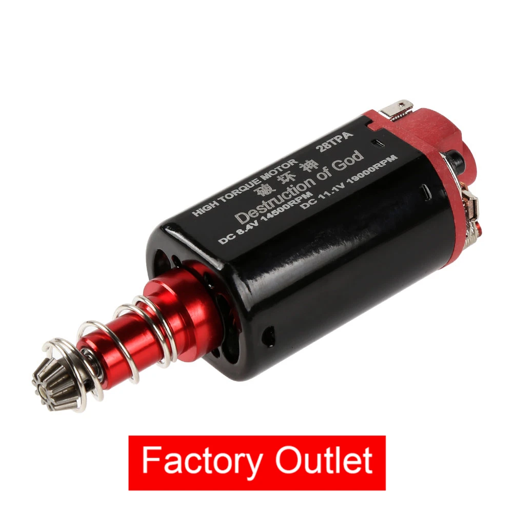 

ChiHai Motor CHF-480WA-28TPA 19000rpm Airsoft Motor Long D Hole Low Speed High Torque AEG Gearbox Upgrade
