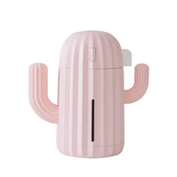 

340Ml Usb Air Humidifier Cactus Timing Aromatherapy Diffuser Mist Mini Aroma Atomizer For Home Essential Oil Diffuser