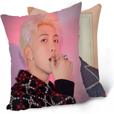 KPOP Подушка Bangtan подушка для мальчиков постельные принадлежности карта душа K-pop Home Bangtan Boys квадратная подушка с одной стороны - Цвет: 6