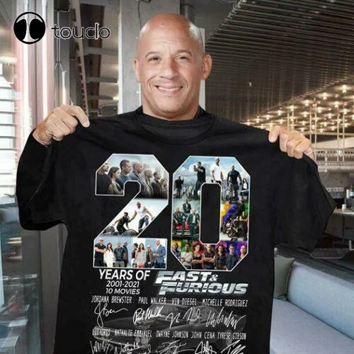 

20 Year Anniversary Of Fast And Furious 2001-2021 Thank For The Memories Signature T-Shirt Unisex