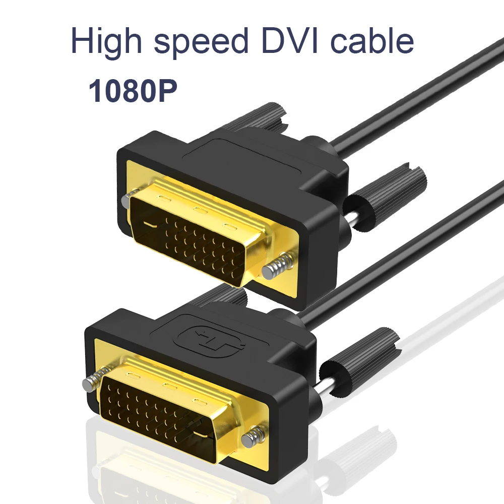 Высокоскоростной кабель DVI 1080p 3D позолоченный штекер к 24 + 1 контактный м 8 2 3 для ЖК