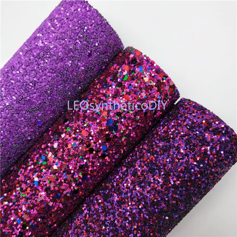 

Mini Roll 30x134CM Rose Glitter Fabirc, Chunky Glitter Leather, Glitter Leather Roll For Making Bows LEOsyntheticoDIY SK057