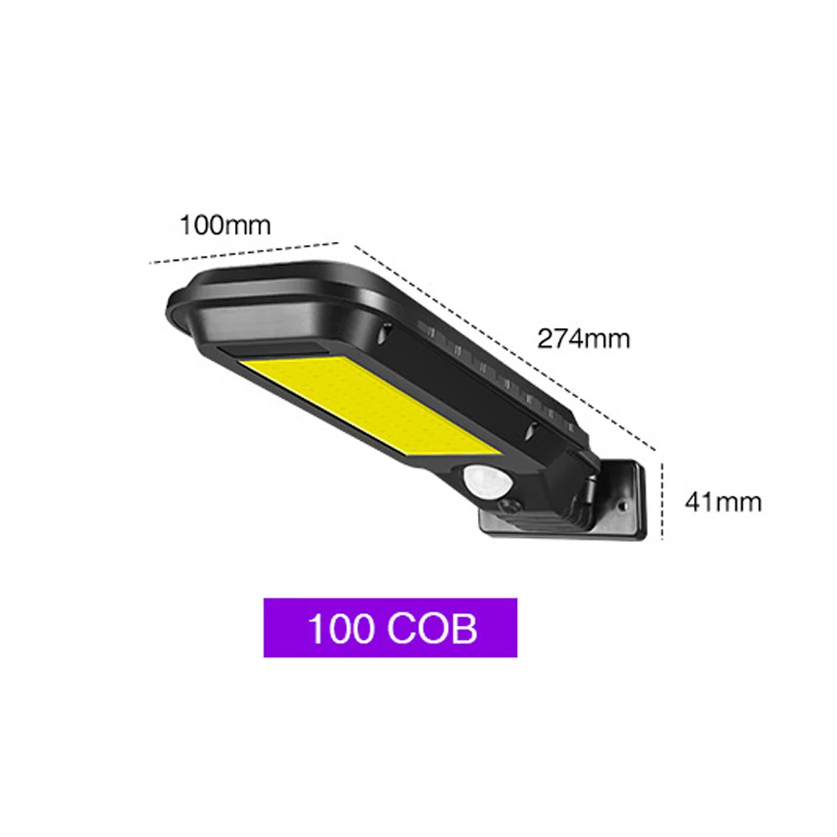 Cob солнечный уличный свет 100/210 COB Наружное освещение охранная лампа датчик движения Водонепроницаемая IP65 холодная Белая настенная лампа садовая лампа - Emitting Color: 100 leds