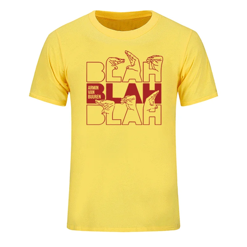 Новая летняя футболка ARMIN VAN BUUREN BLAH Trance Music Fans крутая Повседневная Мужская