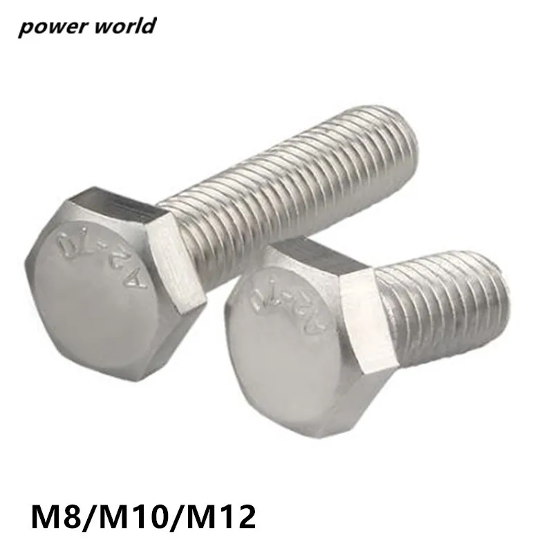 M8/M10/M12 Stainless Steel DIN933 Hexagonal Screws Outside Hex Bolt Metric Thread | Обустройство дома