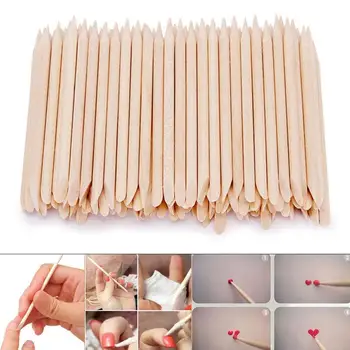 

50/100 Pcs Nail Cleaning Stick Point Drill Orange Wood Pusher Nail Art Manicures Nail Remover Care Art Stick Tools Cuticle B9K4