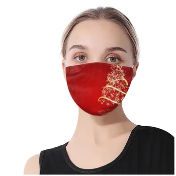 

Christmas Print Mask For Face Adult Washable Reusable Mouth Muffle Face Cover Mondkapjes Wasbaar Mouth Mask Funda Mascarilla