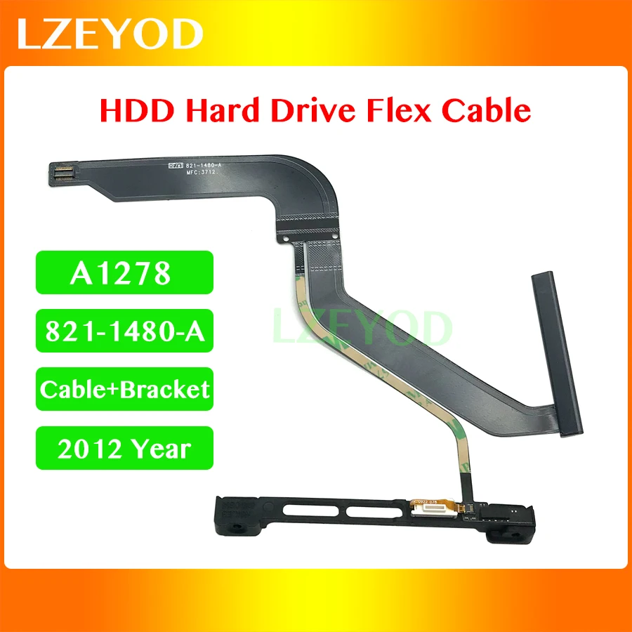 A1278 HDD Hard Disk Drive Flex Cable With Bracket 821-1480-A For MacBook Pro 13" MD101 MD102 2012 Year | Компьютеры и офис