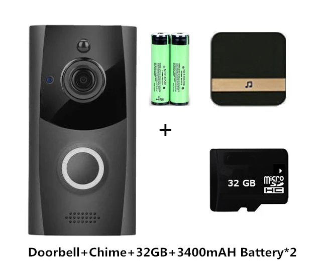 Option 3 SNOSECURE водонепроницаемый Видеозвонок Wifi дверной звонок домофонная сигнализация для дома беспроводной видеодомофон для квартиры батарея домофона - Цвет: Option 3