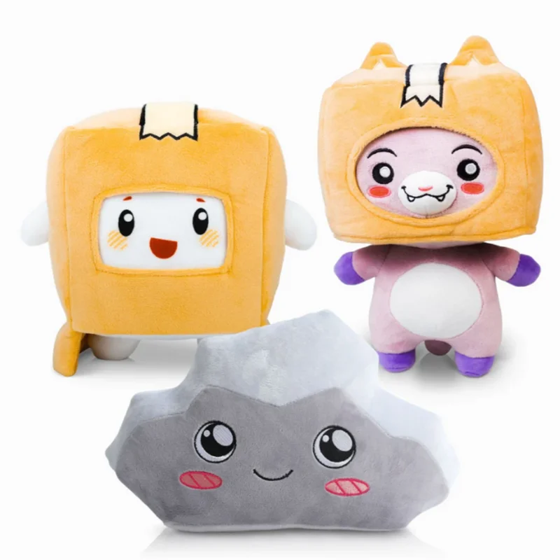 Grandi Collezioni Regalo per I Fan dei Cartoni Animati LRBHSH Lankybox Peluche Boxy E Foxy E Rocky Peluche Robot Rimovibile Morbido Peluche