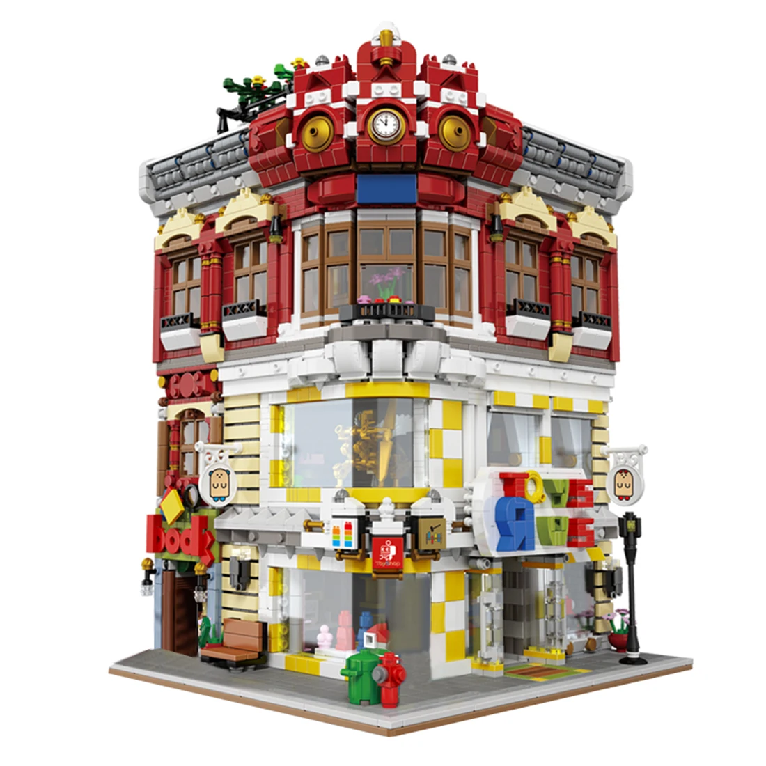 

5491Pcs Moc Realistic Large Puzzle Toys Bookstore Style Landscape Architecture Assembly Model Small Particle Building Blocks