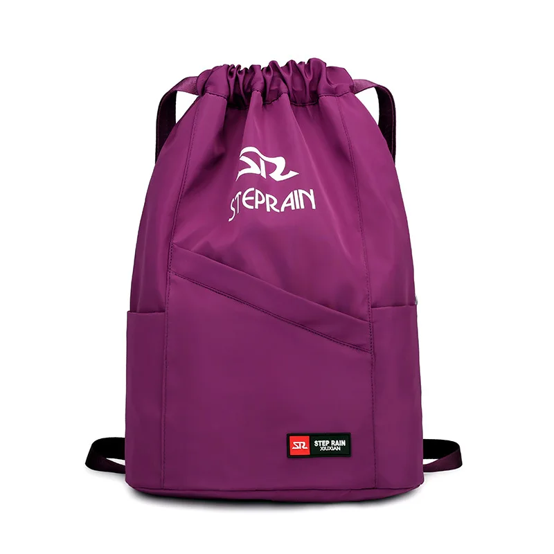 Корейская версия веревки сумка на плечо для девочек Мода Спорт на открытом воздухе нейлоновый водонепроницаемый рюкзак студенческое руководство сумка для мешков - Цвет: Фиолетовый